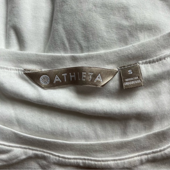 Athleta Short Sleeve Carefree White Tee Cotton Dress size Small - Picture 7 of 7